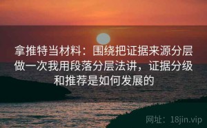 拿推特当材料：围绕把证据来源分层做一次我用段落分层法讲，证据分级和推荐是如何发展的